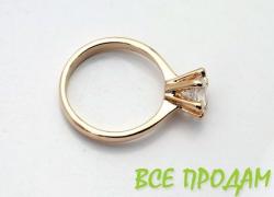Кольцо  позолоченное  -  новое