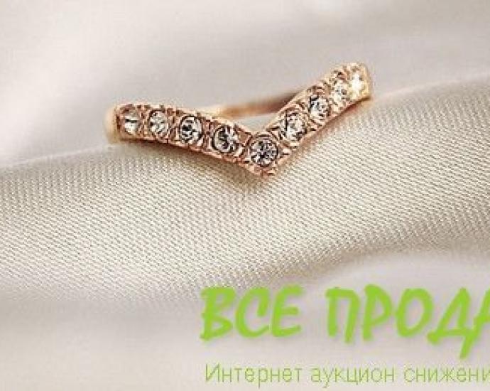 Кольцо  позолоченное  -  новое