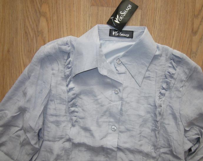 Блуза - рубашка женская серая