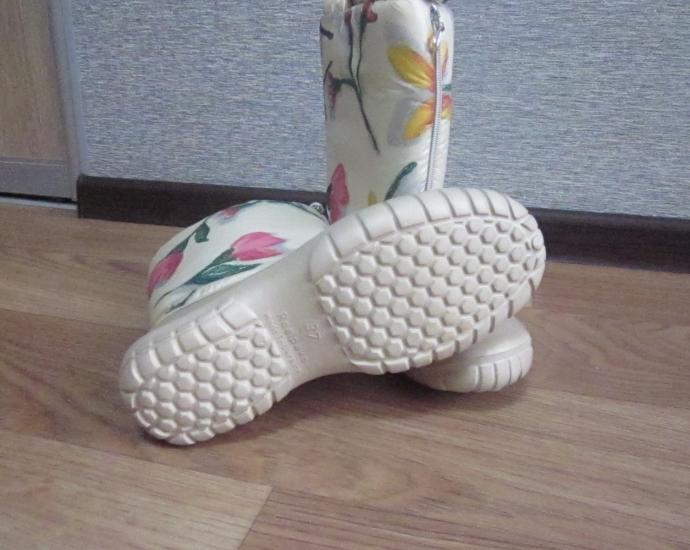 Сапоги - дудики женские Цветы