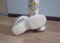 Сапоги - дудики женские Цветы