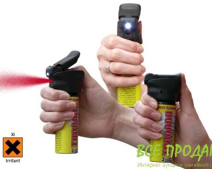 Перцовый аэрозоль ESP TORNADO со светодиодом - SFL-01-50