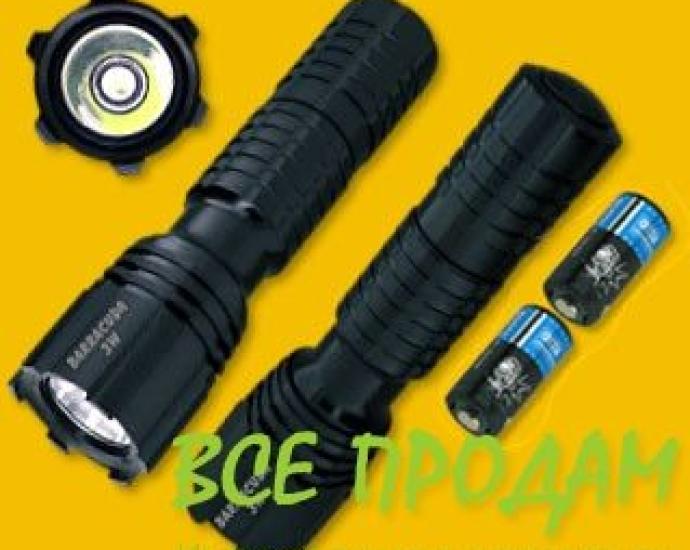 Тактический полицейский фонарь 3W FLT-2CR123 Barracuda с микросхемой C