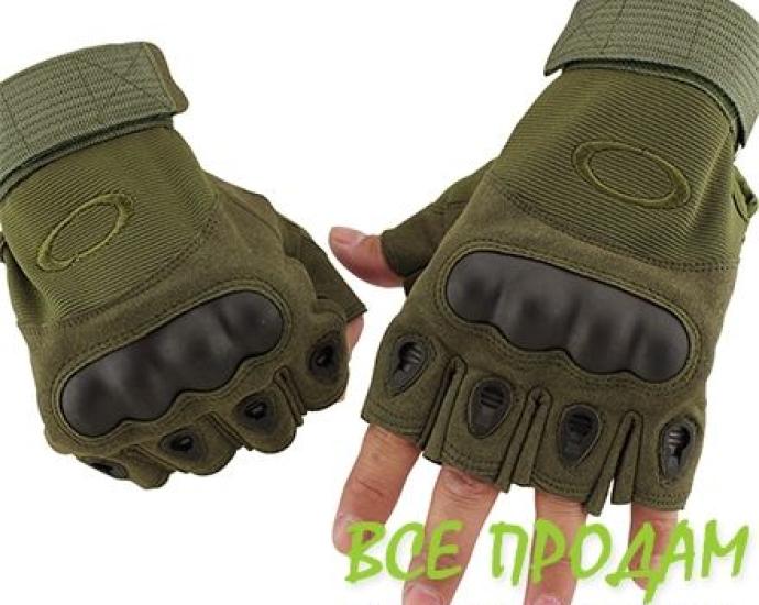 Тактические перчатки Oakley (Беспалый). - Khaki