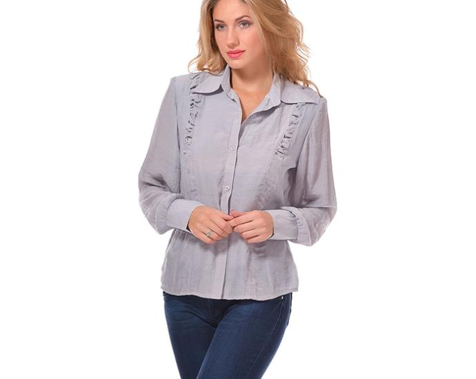 Блуза - рубашка женская серая