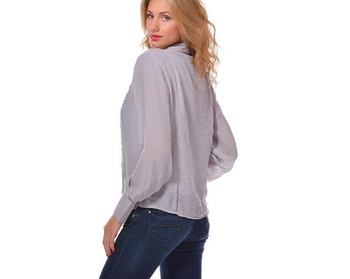 Блуза - рубашка женская серая