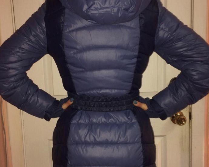Пуховик зимний синий