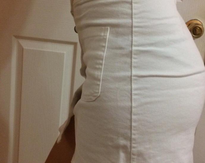 Юбка джинсовая белая