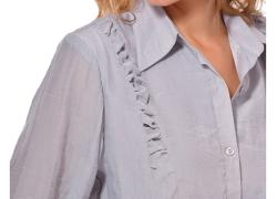 Блуза - рубашка женская серая
