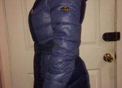 Пуховик зимний синий