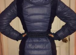 Пуховик зимний синий