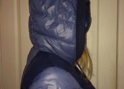 Пуховик зимний синий