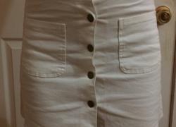 Юбка джинсовая белая